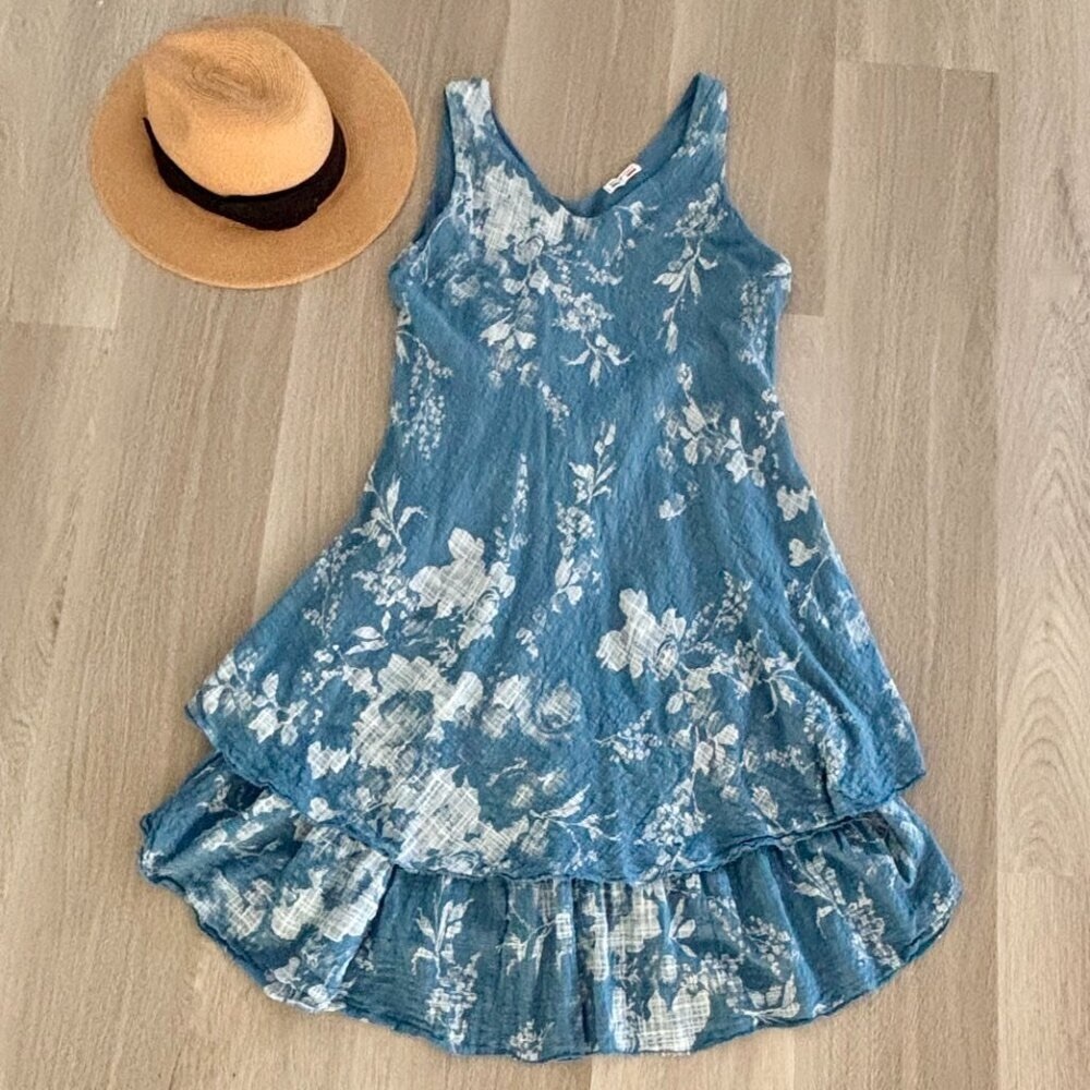 SHIVA Made in Italy Sleeveless Floral Dress – One Size